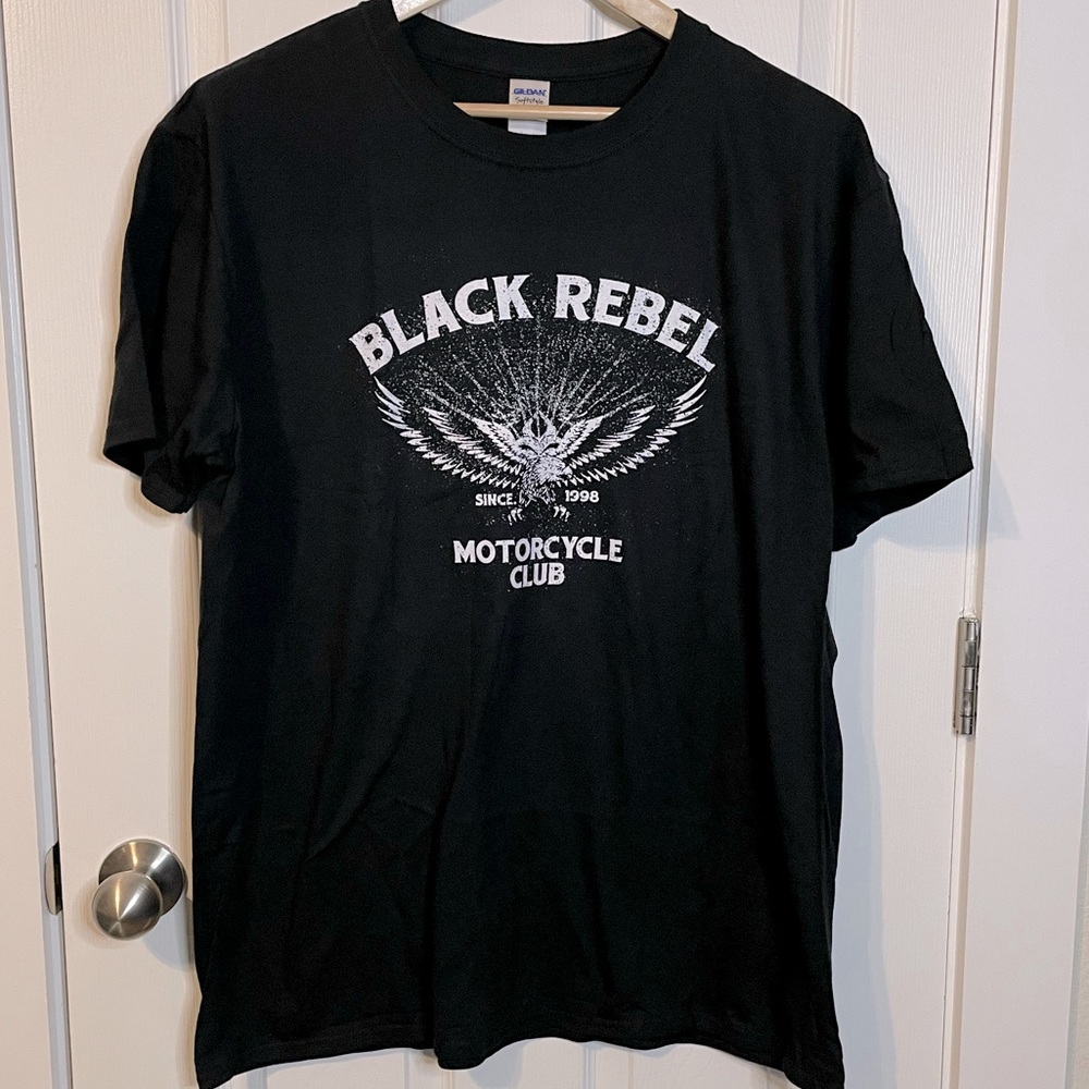 NWOT Gildan b&w Black Rebel Motorcycle Club BRMC eagle graphic tee sz XL
